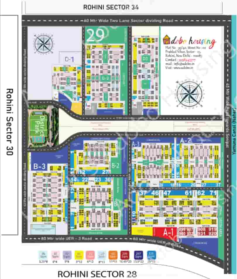 Rohini Sector 29 layout plan Map