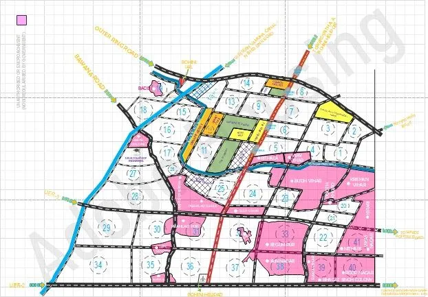 Unauthorised colonies of Rohini layout plan map